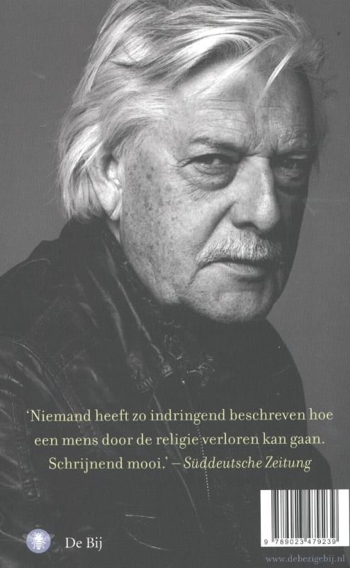 Achterkant van Knielen op een bed violen