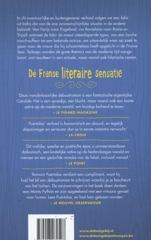 Achterkant van De wonderbaarlijke reis van de fakir die vastzat in een Ikea-kast