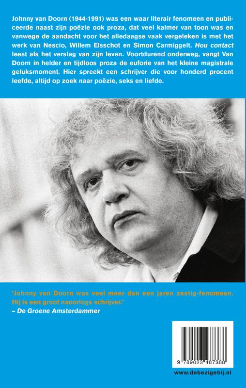 Achterkant van Hou contact