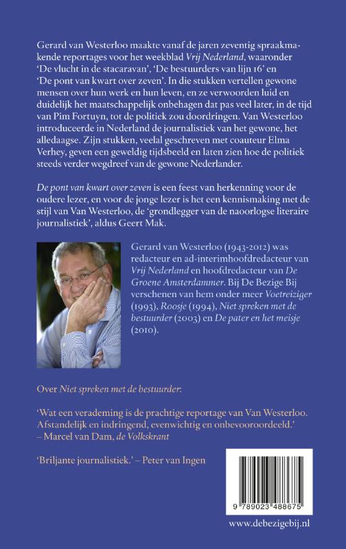Achterkant van De pont van kwart over zeven