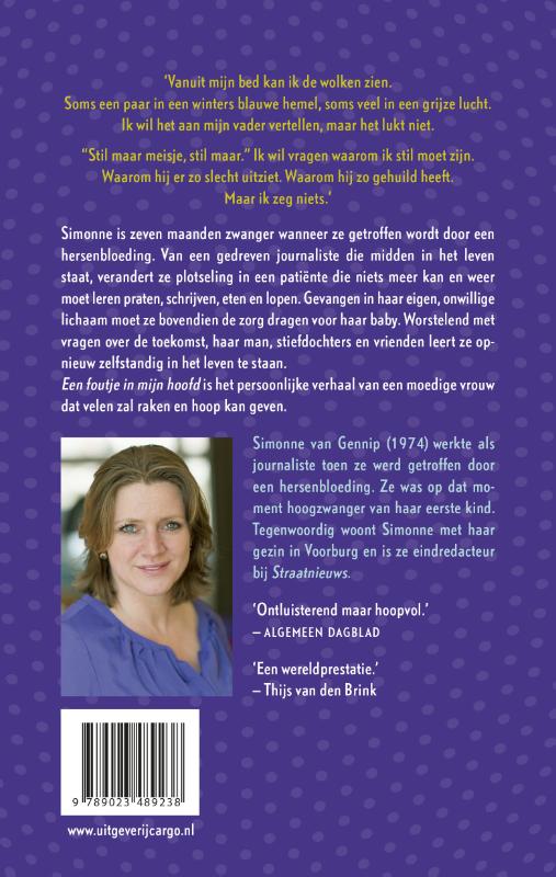 Achterkant van Een foutje in mijn hoofd
