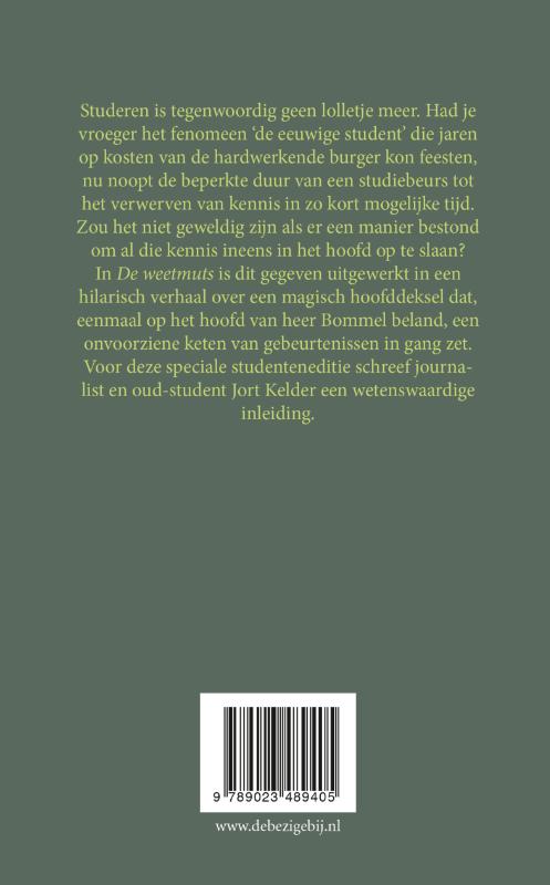 Achterkant van De weetmuts