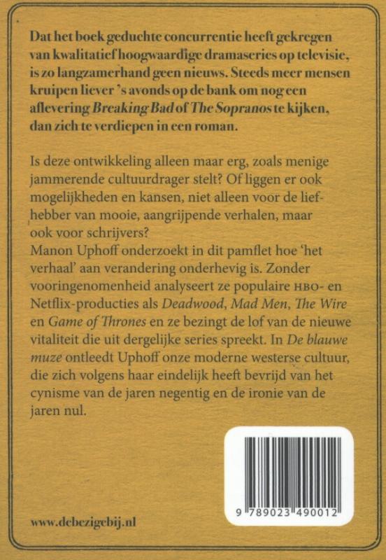 Achterkant van De blauwe muze
