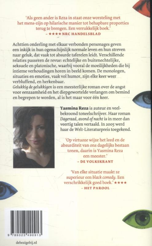 Achterkant van Gelukkig de gelukkigen