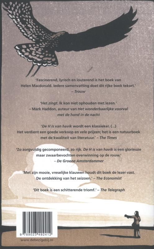Achterkant van De H is van havik