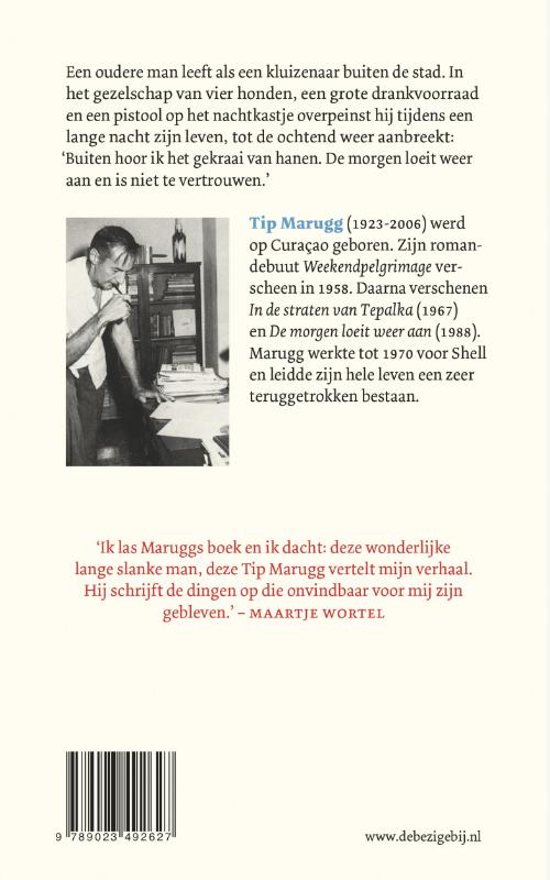 Achterkant van De morgen loeit weer aan