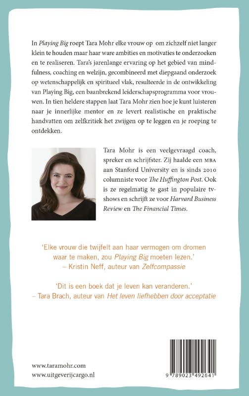 Achterkant van Playing big voor vrouwen