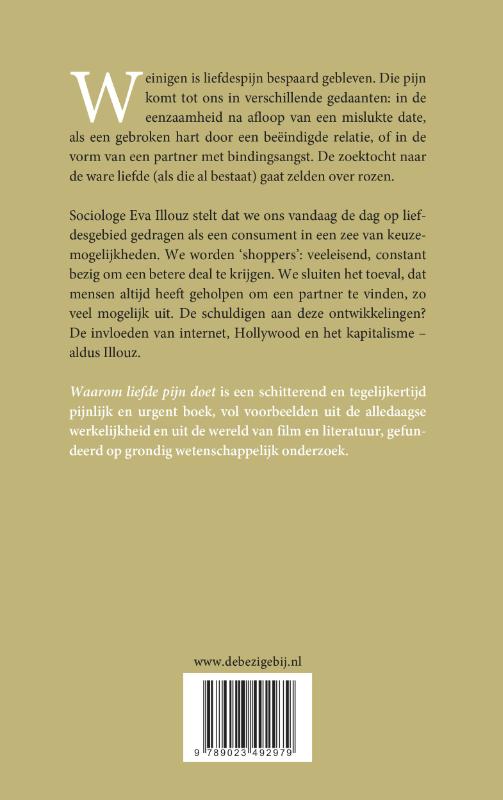Achterkant van Waarom liefde pijn doet