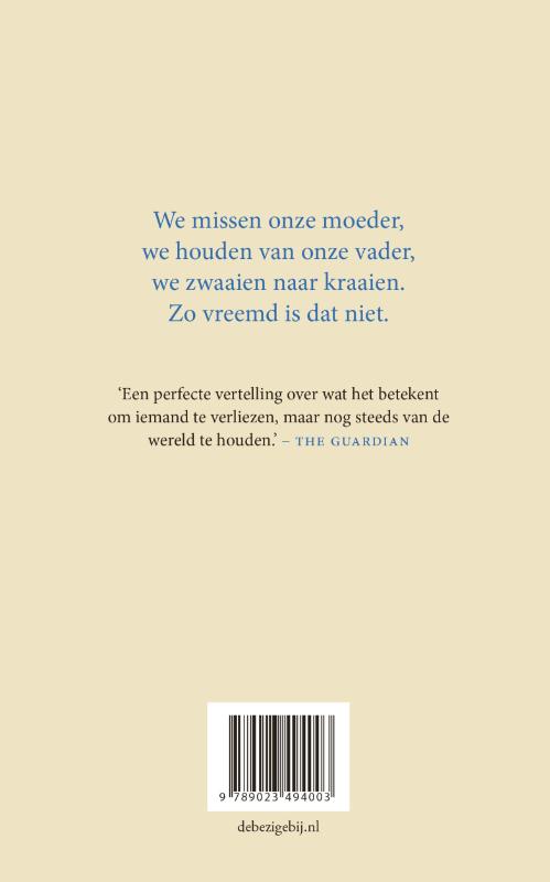 Achterkant van Verdriet is het ding met veren
