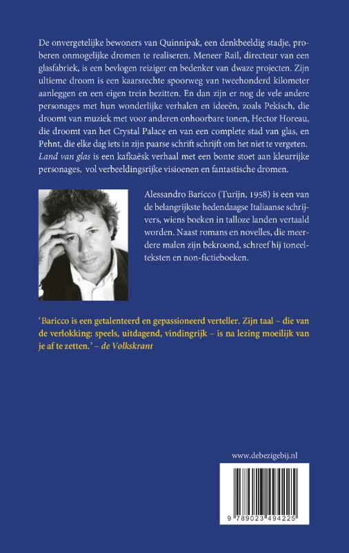 Achterkant van Land van glas