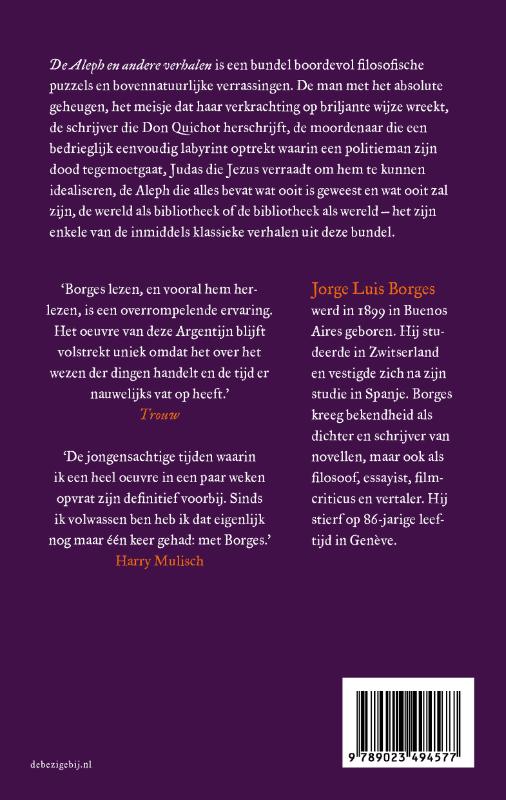 Achterkant van De Aleph en andere verhalen