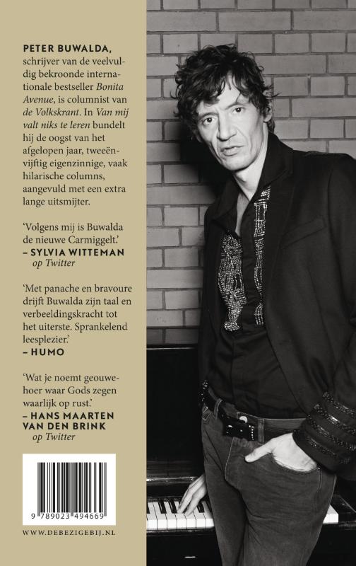 Achterkant van Van mij valt niks te leren