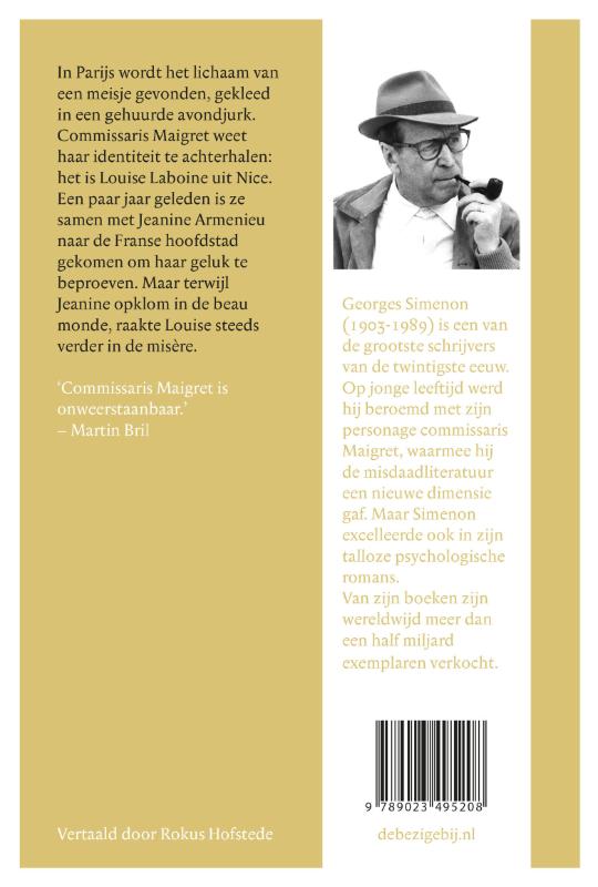 Achterkant van Maigret en het dode meisje