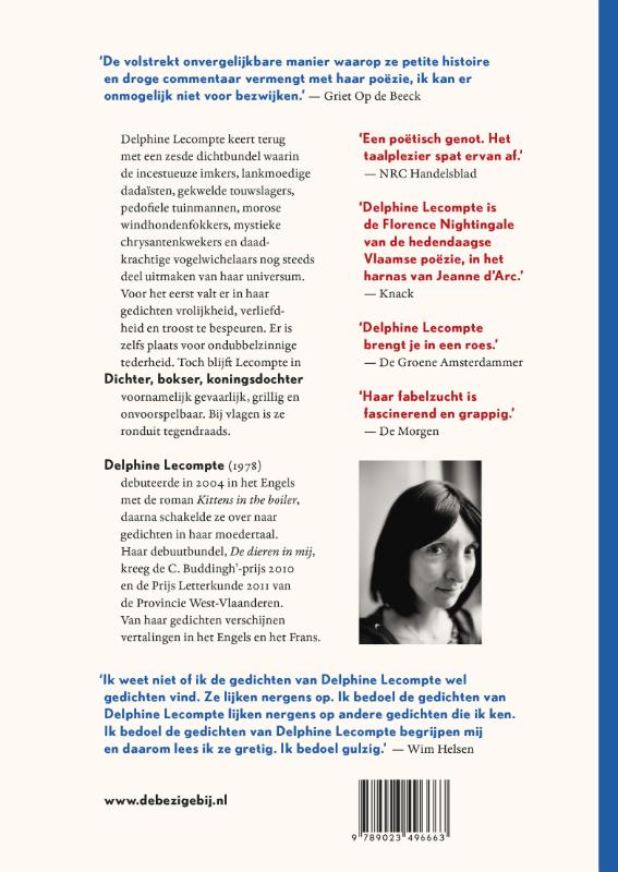 Achterkant van Dichter, bokser, koningsdochter