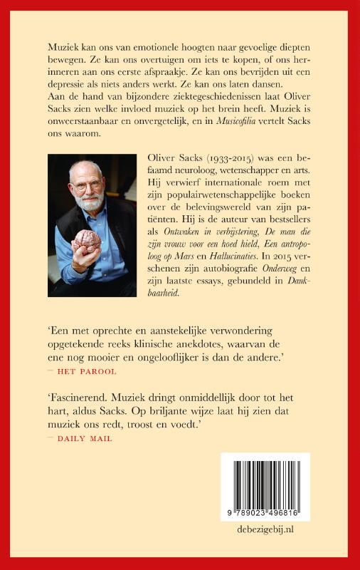 Achterkant van Musicofilia