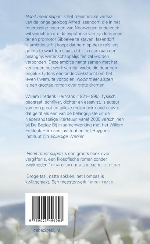 Achterkant van Nooit meer slapen
