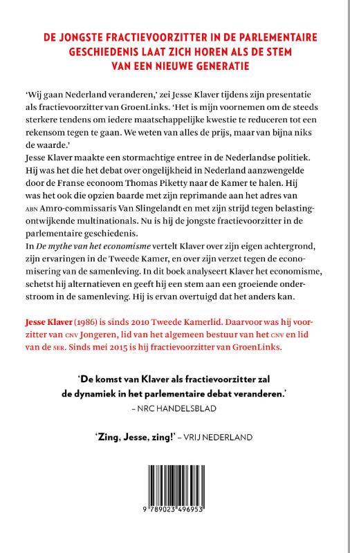 Achterkant van De mythe van het economisme