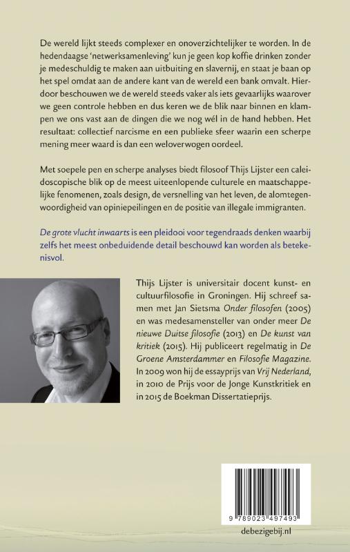 Achterkant van De grote vlucht inwaarts