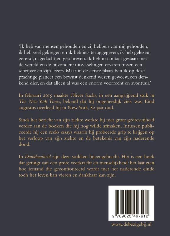 Achterkant van Dankbaarheid