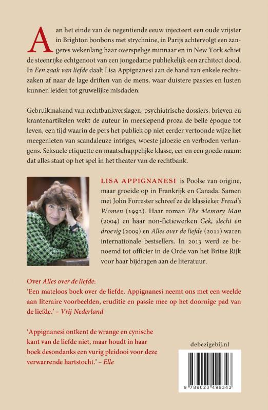 Achterkant van Een zaak van liefde