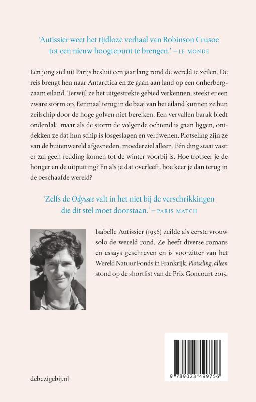 Achterkant van Plotseling, alleen