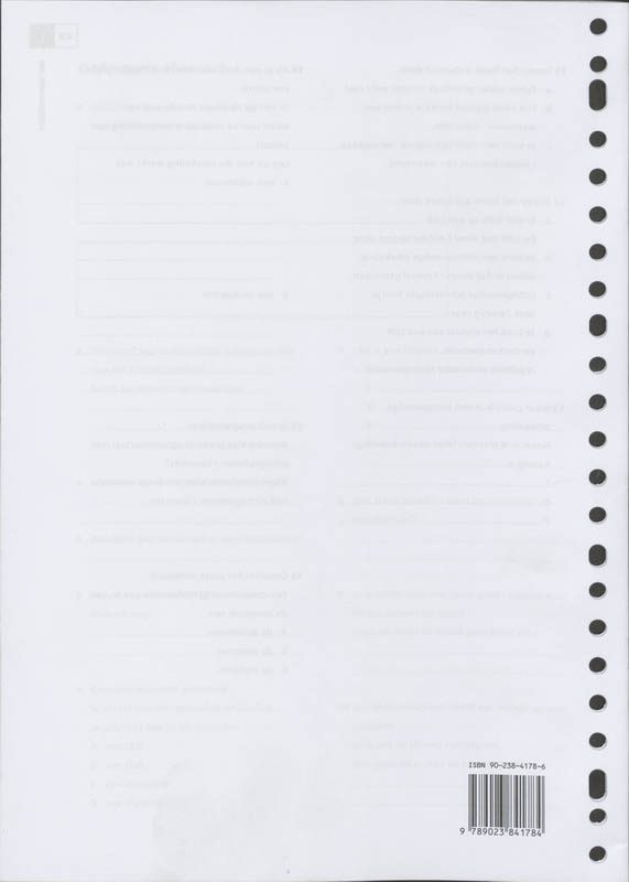 Achterkant van Werkboek