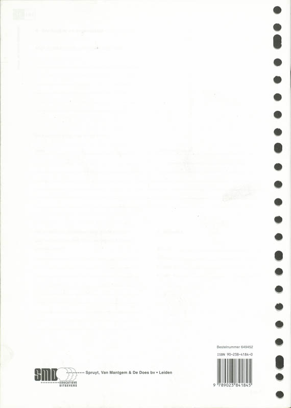 Achterkant van Werkboek