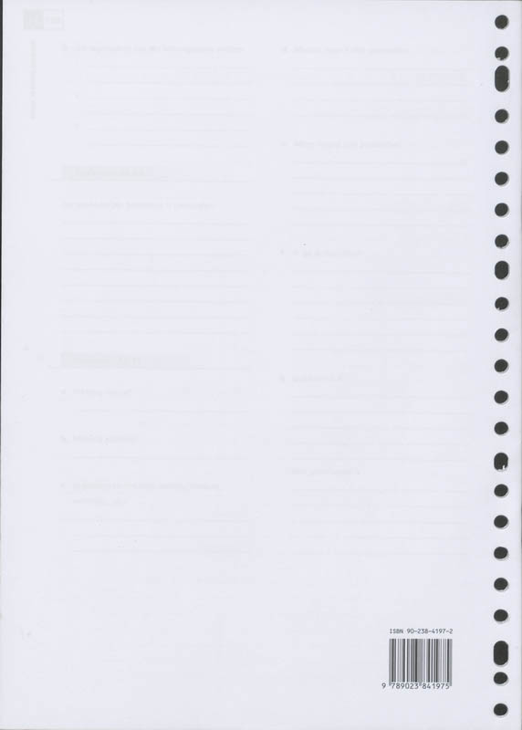 Achterkant van Werkboek