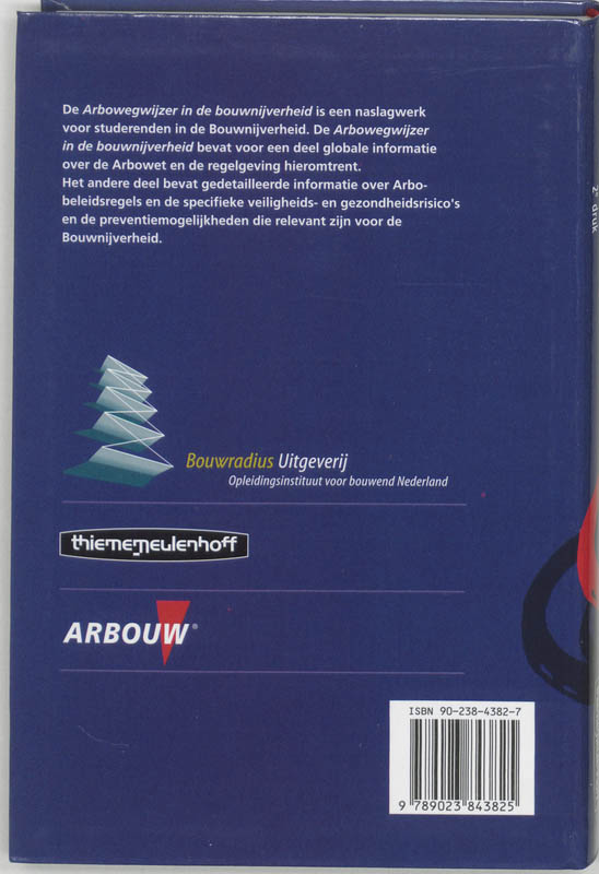 Achterkant van Arbowegwijzer in de bouwnijverheid