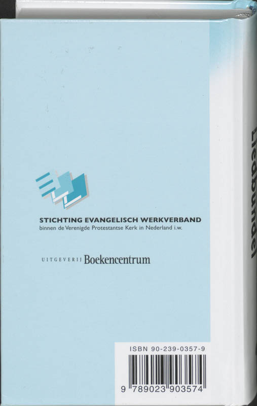 Achterkant van Evangelische liedbundel