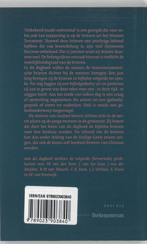 Achterkant van Leesbare brieven