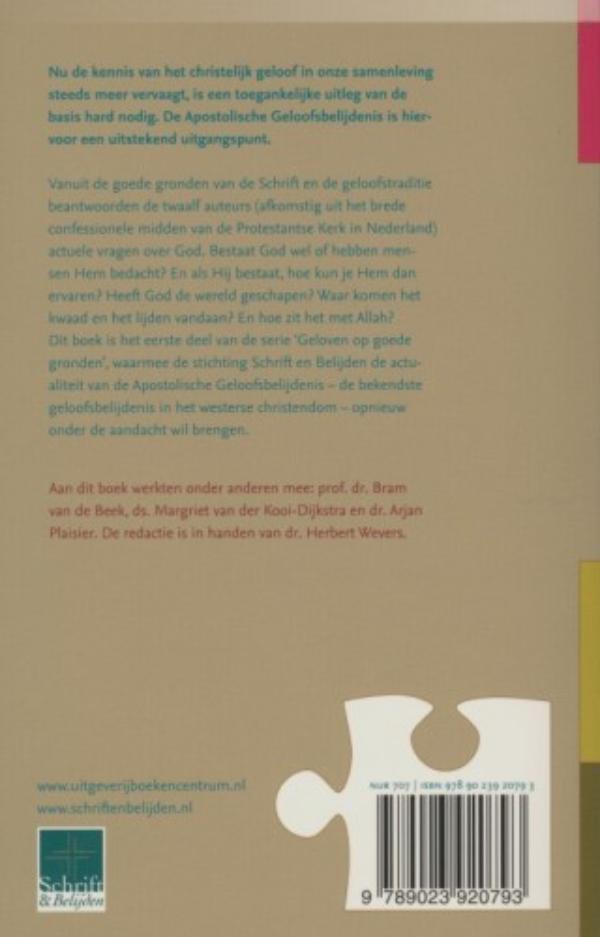 Achterkant van 12 artikelen over God