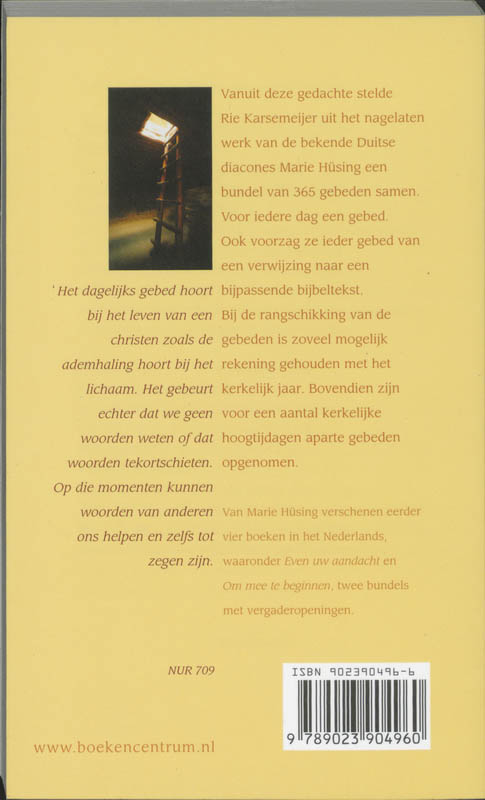 Achterkant van Bid elke dag