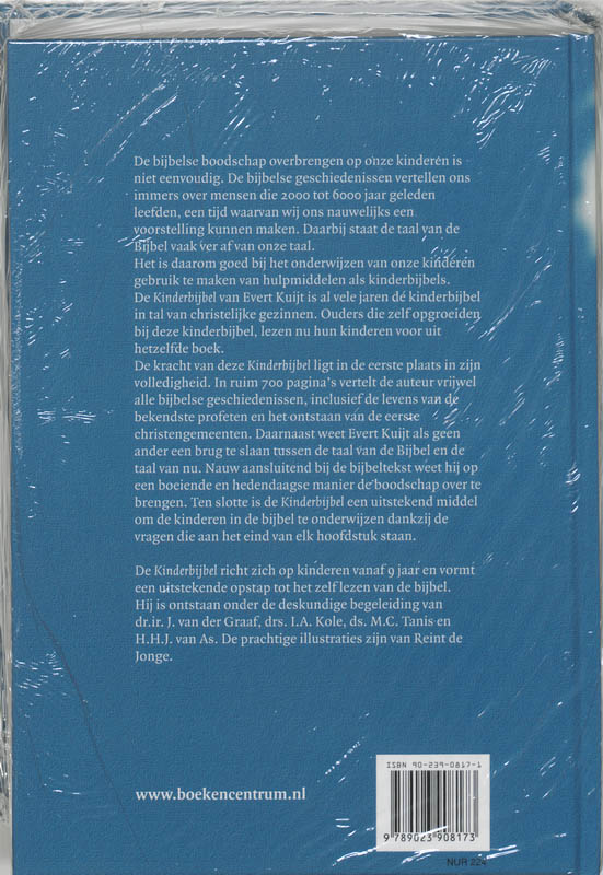 Achterkant van Kinderbijbel