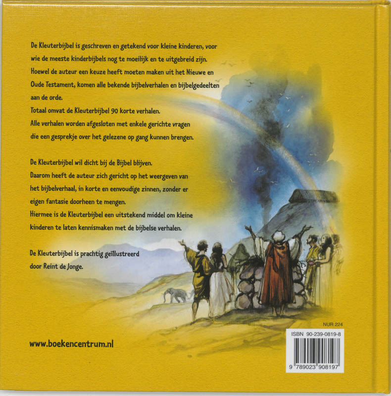 Achterkant van Kleuterbijbel