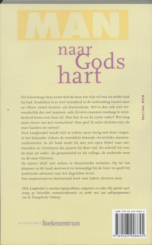 Achterkant van Man naar Gods hart