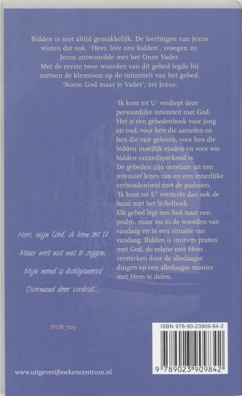 Achterkant van Ik kom tot U ...