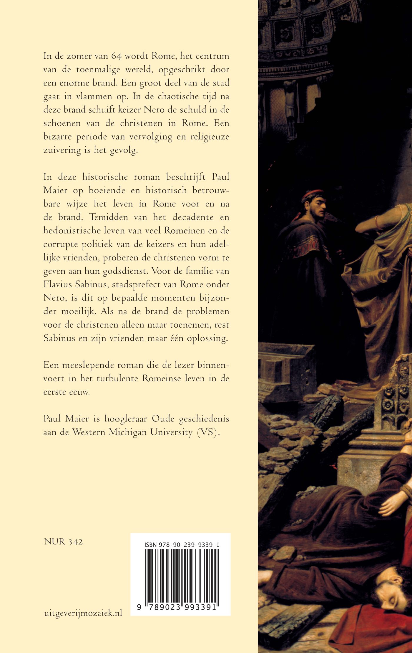 Achterkant van De brand van Rome