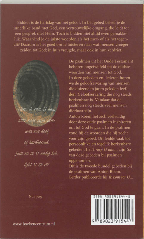 Achterkant van Ik roep u aan