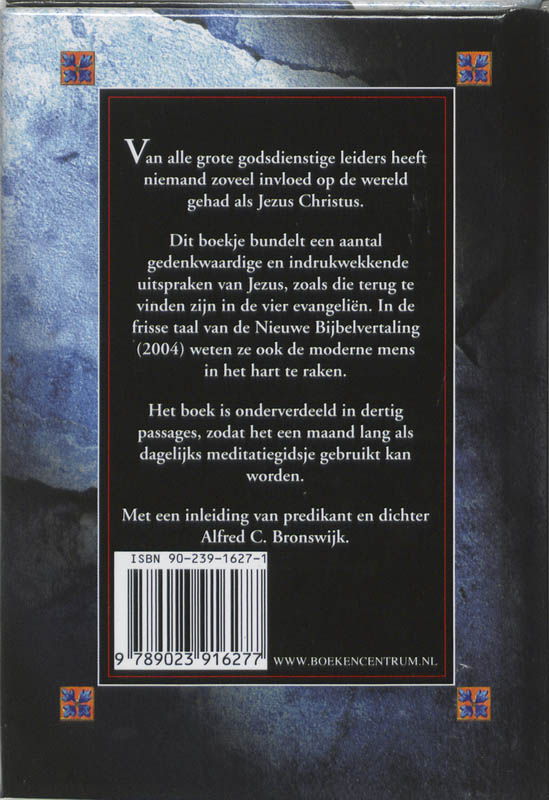 Achterkant van Wijze woorden van Jezus