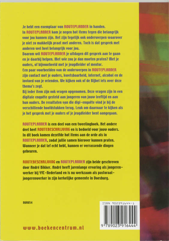 Achterkant van Routeplanner