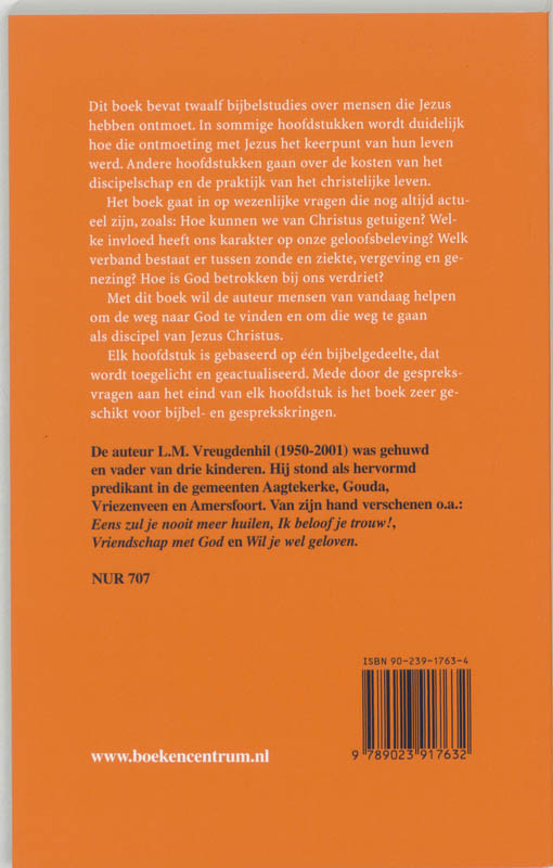 Achterkant van Ontmoetingen met Jezus