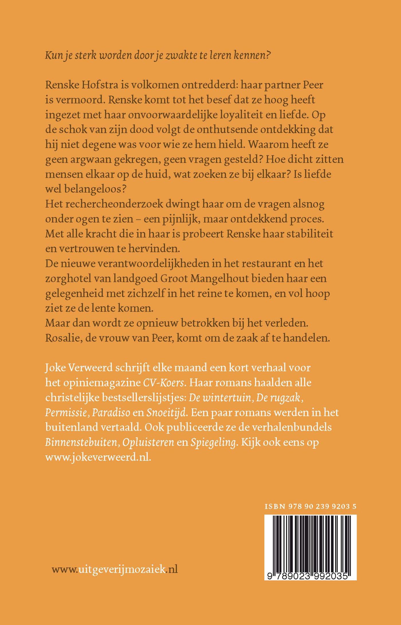 Achterkant van Op de huid
