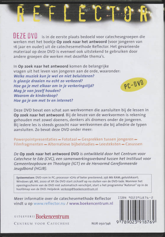 Achterkant van Op zoek naar het antwoord