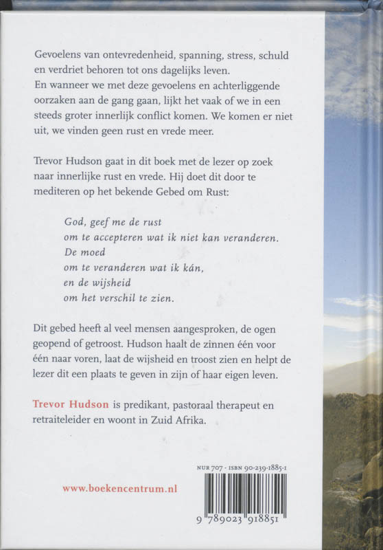 Achterkant van Gebed om rust