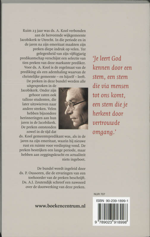 Achterkant van Er was alleen een stem