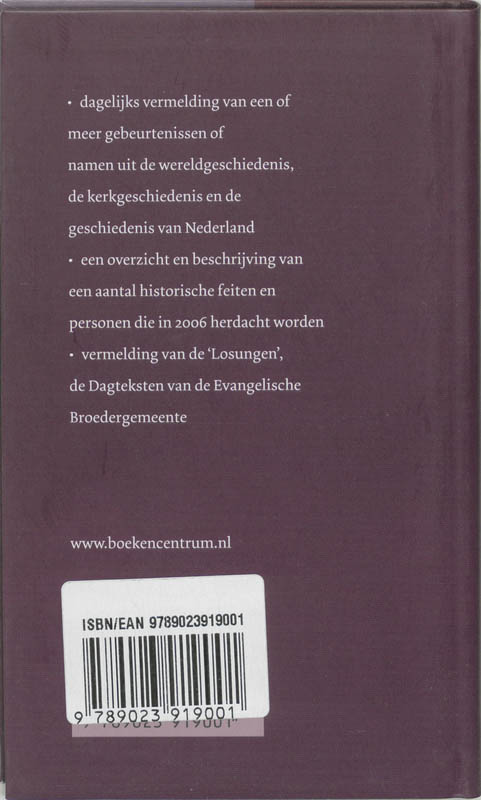 Achterkant van 2006