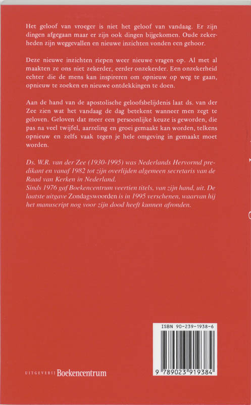 Achterkant van Opnieuw geloven