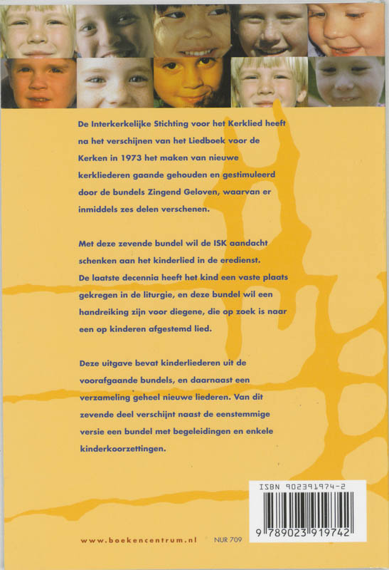 Achterkant van 7 Eenstemmige bundel