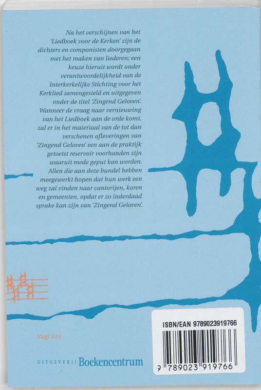 Achterkant van 3 & 4 Eenstemmige bundel